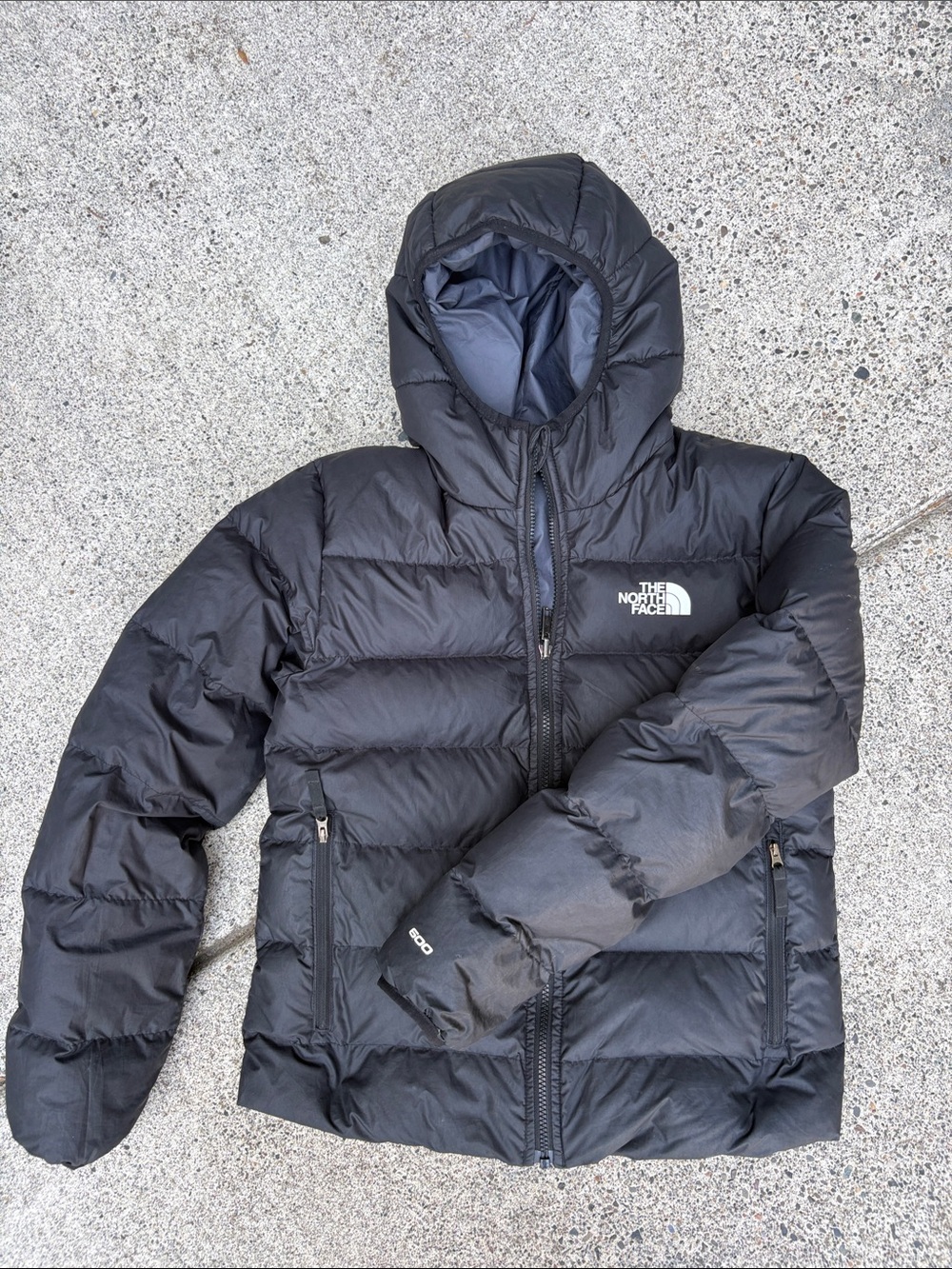 The North Face Kids Black Hooded Puffer Jacket